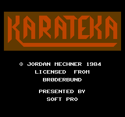 Karateka (NES)   © Soft Pro 1985    1/3