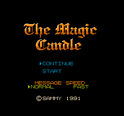 The Magic Candle (NES)   © Sammy 1992    1/3