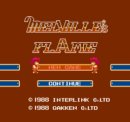 Melville's Flame (NES)   © Gakken 1989    1/2