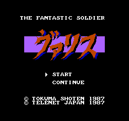 Valis: The Fantasm Soldier (NES)   © Tokuma Shoten 1987    1/3