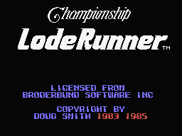 Championship Lode Runner (MSX)   © Sony 1985    1/2