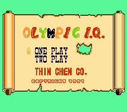 Olympic I.Q. (NES)   © Sachen 1991    1/3