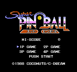 Super Pinball (NES)   © Coconuts Japan 1988    1/3