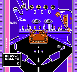 Super Pinball (NES)   © Coconuts Japan 1988    2/3