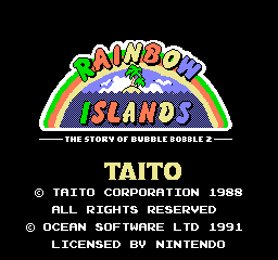 Rainbow Islands (NES)   © Ocean 1991    1/3
