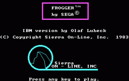 Frogger (PC)   © Sierra 1983    1/2