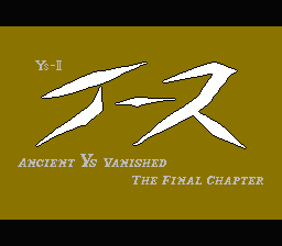 Ys II: Ancient Ys Vanished: The Final Chapter (NES)   © Victor 1990    1/3