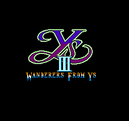 Ys III: Wanderers From Ys (NES)   © Victor 1991    1/3