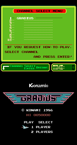 Gradius [PlayChoice] (ARC)   © Nintendo 1986    1/3