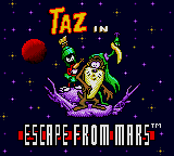 Taz In Escape From Mars (GG)   © Sega 1994    1/2