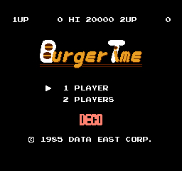 BurgerTime (FDS)   © Data East 1988    1/3
