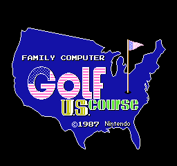 Family Computer Golf: U.S. Course (FDS)   © Nintendo 1987    1/3