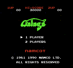 Galaga (FDS)   © Namco 1990    1/3