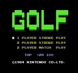 Golf (FDS)   © Nintendo 1986    1/3