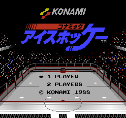 Konami Ice Hockey (FDS)   © Konami 1988    1/3