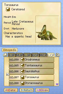 Fossil League: Dino Tournament Championship (NDS)   © MTO 2005    2/4