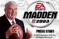 Madden NFL 2003 (GBA)   © EA 2002    1/3