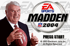 Madden NFL 2004 (GBA)   © EA 2003    1/3