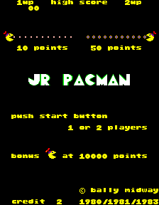 Jr. Pac-Man (ARC)   © Bally Midway 1983    1/1