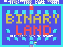 Binary Land (MSX)   © Hudson 1983    1/2