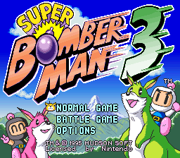 Super Bomberman 3 (SNES)   © Hudson 1995    1/3