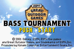 Great Outdoor Games: Bass Tournament (GBA)   © Konami 2001    1/3