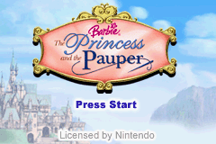 Barbie: The Princess And The Pauper (GBA)   © VU Games 2004    1/3