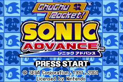 Sonic Advance / Chu Chu Rocket! (GBA)   © THQ 2005    1/3