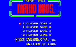 Punch Ball Mario Bros. (PC6)   © Hudson 1984    1/3