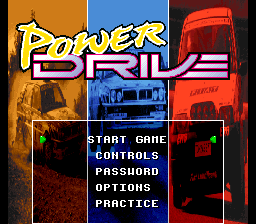 Power Drive (SNES)   © U.S. Gold 1995    1/3