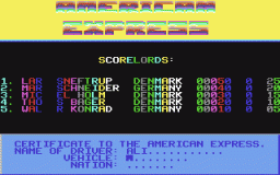 American Express (C64)   © Magic Disk 1989    1/3