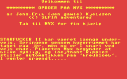 Oprr P Nyx (C64)   © Sepia Adventures 1989    1/1