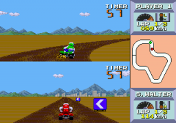 Quad Challenge (SMD) &nbsp; &copy; Namco 1991 &nbsp;  2/4