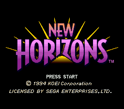 Uncharted Waters: New Horizons (SMD)   © KOEI 1994    1/2