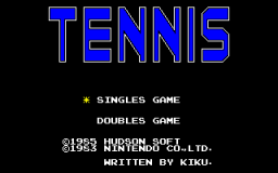 Tennis (1984)   © Hudson 1985   (X1)    1/3