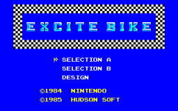 Excitebike (X1)   © Hudson 1985    1/3