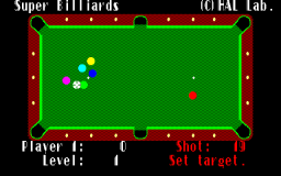 Super Billiard (X1)   © HAL Laboratory 1983    2/3