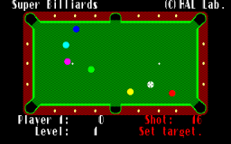 Super Billiard (X1)   © HAL Laboratory 1983    3/3