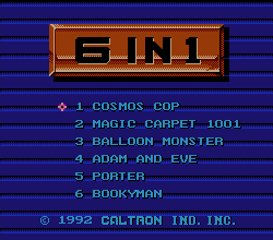 6 In 1 (NES)   © Caltron 1992    1/3
