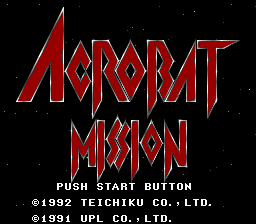 Acrobat Mission (SNES)   © Teichiku 1992    1/3