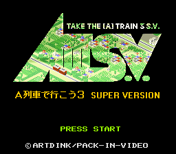 AIII S.V.: A-Ressha De Ikou 3: Super Version (SNES)   © Pack-In-Video 1995    1/3