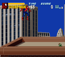 The Amazing Spider-Man: Lethal Foes (SNES)   © Epoch 1995    2/3
