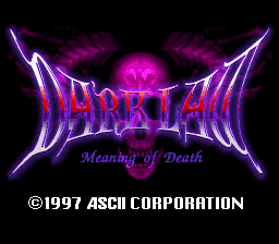 Dark Law: Meaning Of Death (SNES)   © ASCII 1997    1/3