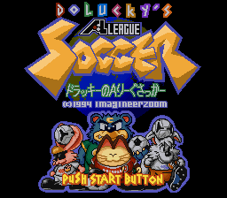 Dolucky's A-League Soccer (SNES)   © Imagineer 1994    1/3