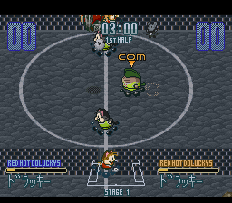 Dolucky's A-League Soccer (SNES)   © Imagineer 1994    2/3