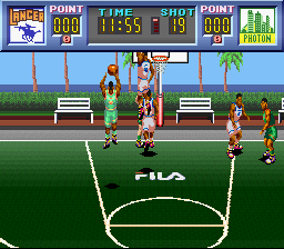 Dream Basketball: Dunk & Hoop (SNES)   © Human 1994    2/3