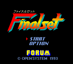 Final Set (SNES)   © Forum 1993    1/3