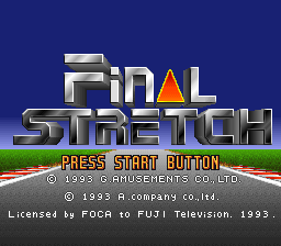 Final Stretch (SNES)   © G. Amusements 1993    1/3