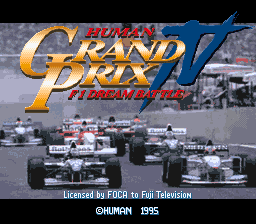 Human Grand Prix IV: F-1 Dream Battle (SNES)   © Human 1995    1/3