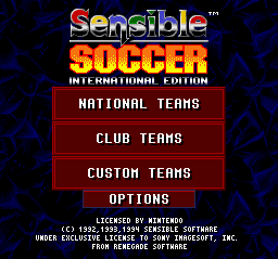 International Sensible Soccer (SNES)   © Telegames 1994    1/3
